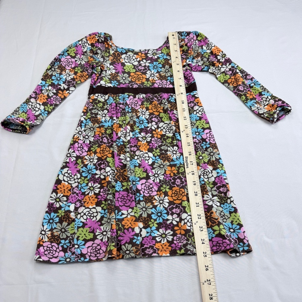Colorful Floral Kids Casual Dress - Picture 3 of 6